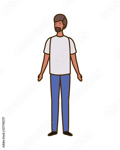 young man standing in white background © grgroup