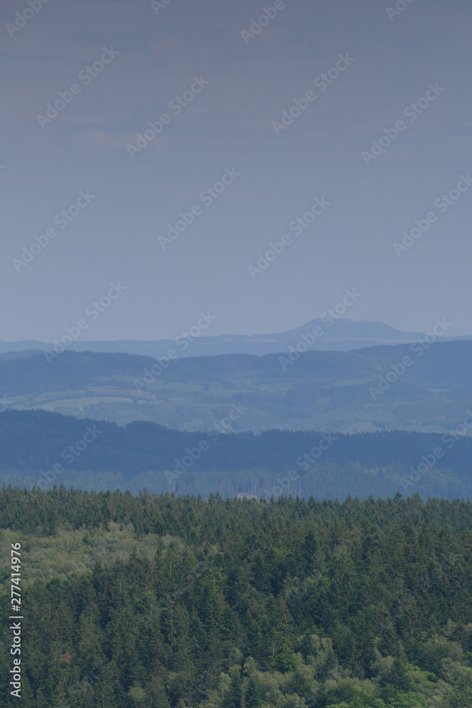 czech spruce forests mountain view
