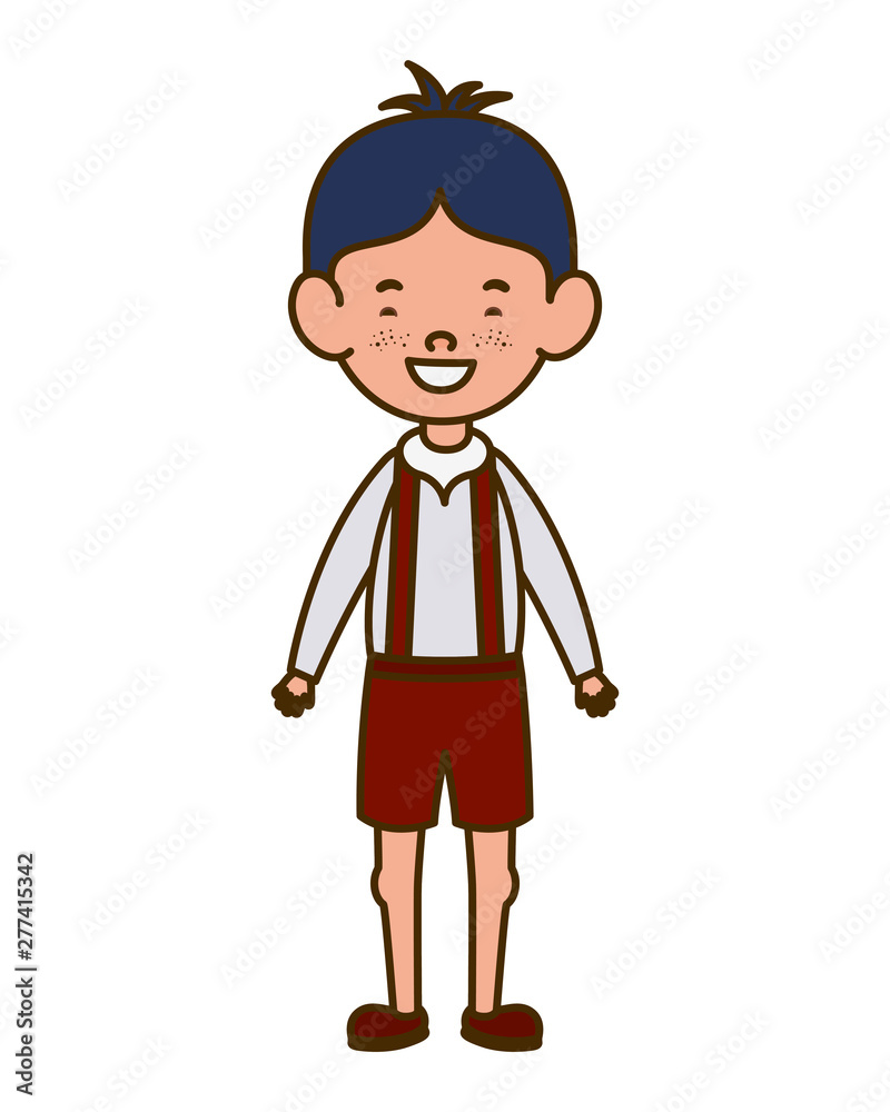 student boy standing smiling on white background student boy standing smiling on white background