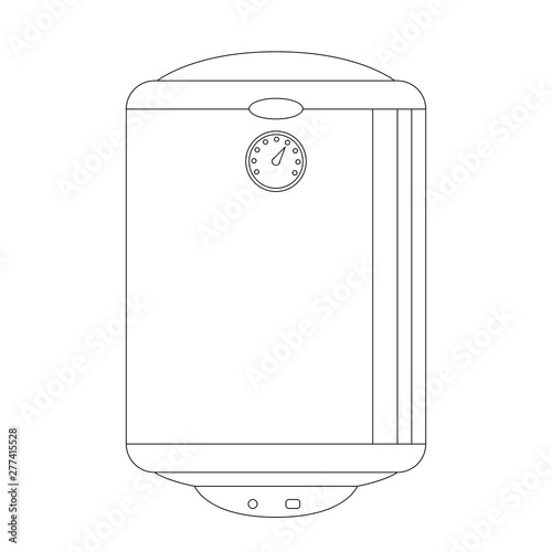 water boiler, vector illustration, lining draw,front
