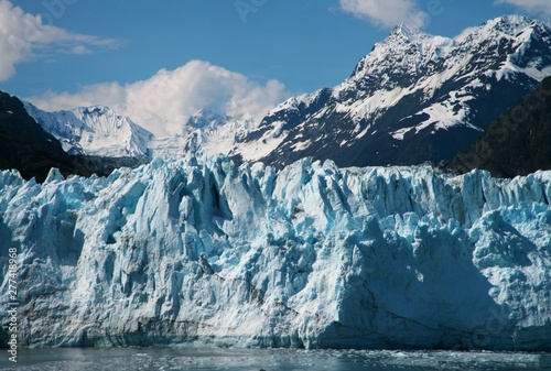view of Glacier meeting the Ocean water in Glacier Bay National Park and Preserve photo
