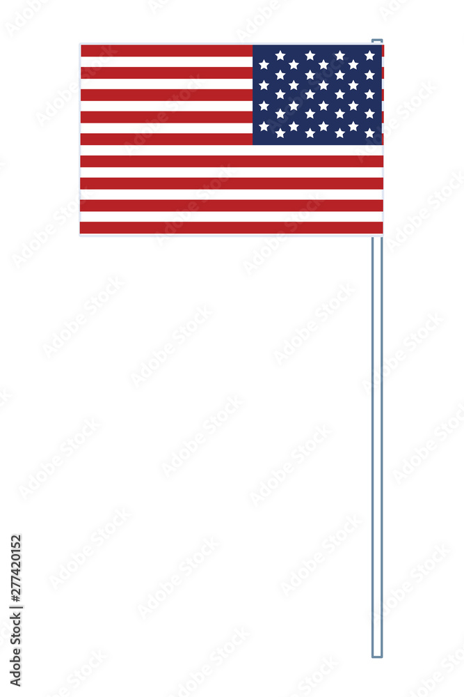 Fototapeta premium united states flag icon cartoon
