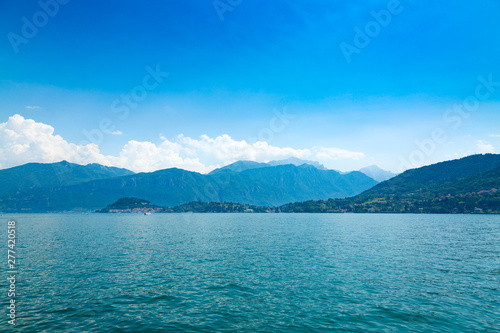 Beautiful Lake Como and Alp Monutains in Lombardy, Italy