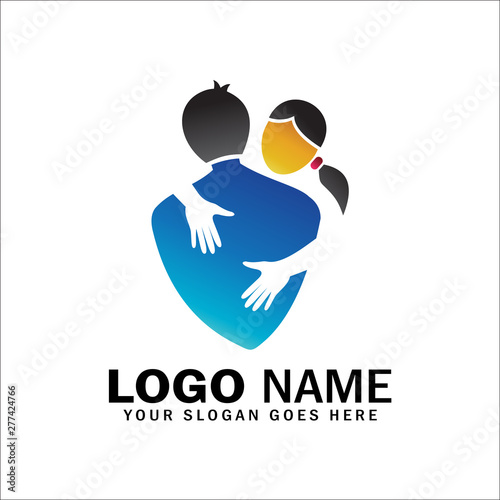Logo of a pair of humans hugging