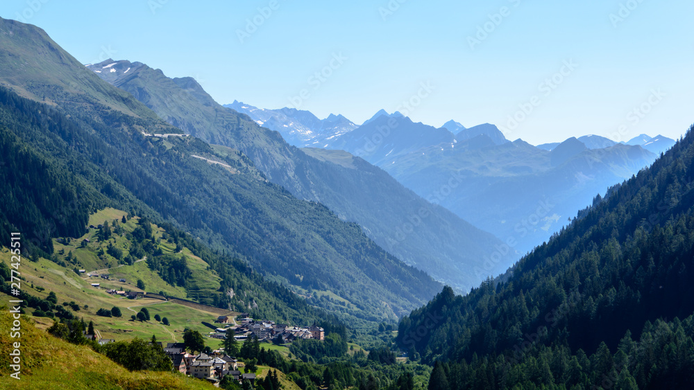 landscape in the mountains in Ticino Switzerland