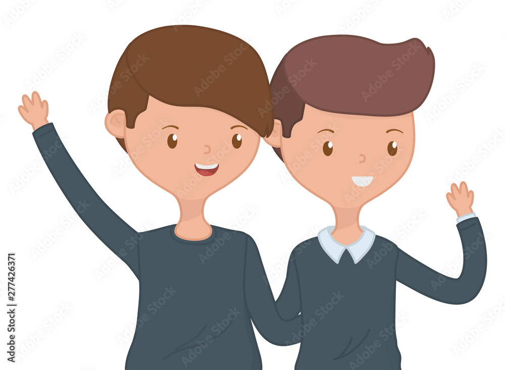 Teenage boys friends design vector illustrator