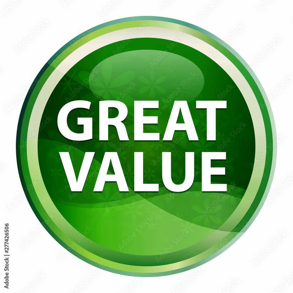 Great Value Natural Green Round Button