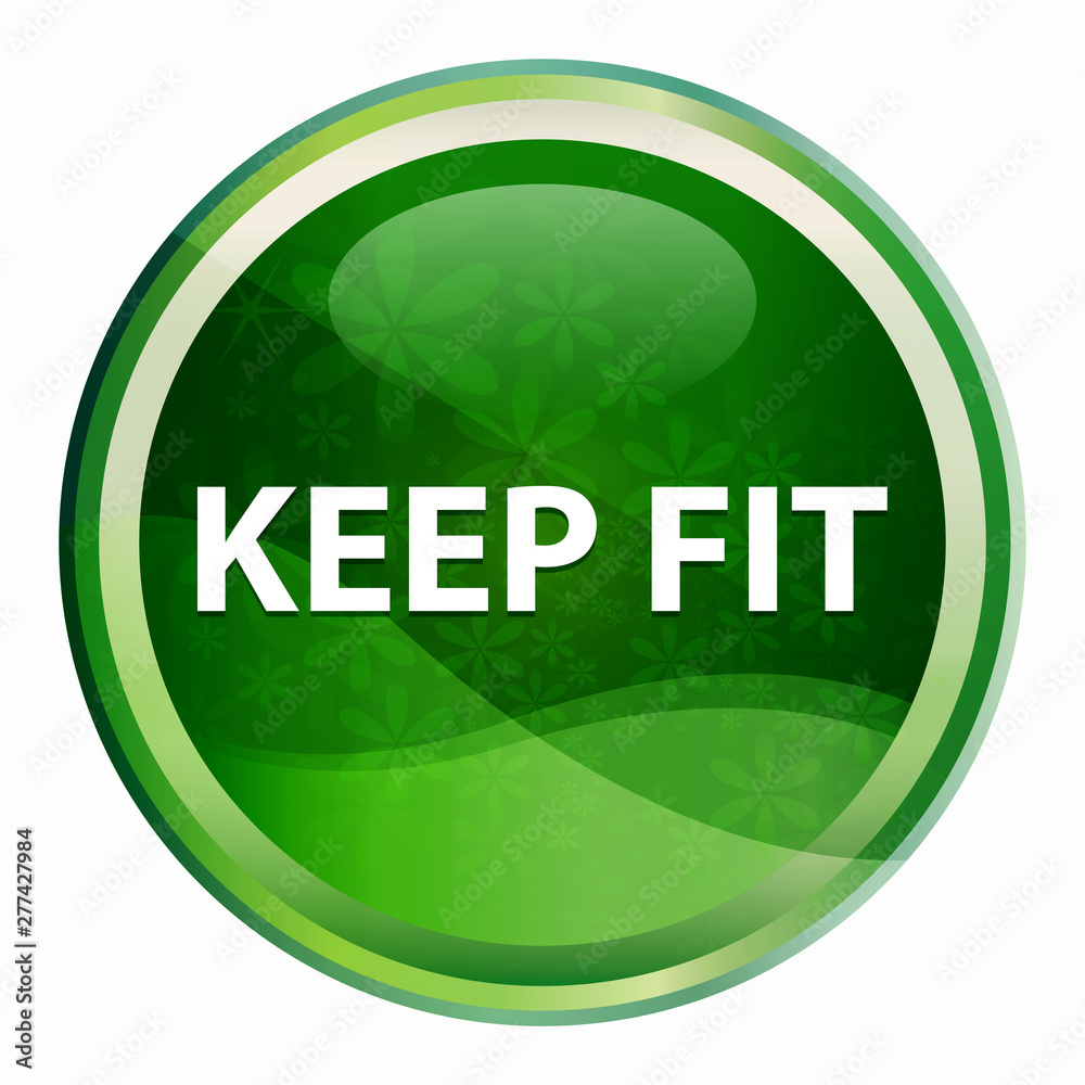 Keep Fit Natural Green Round Button Keep Fit Natural Green Round Button