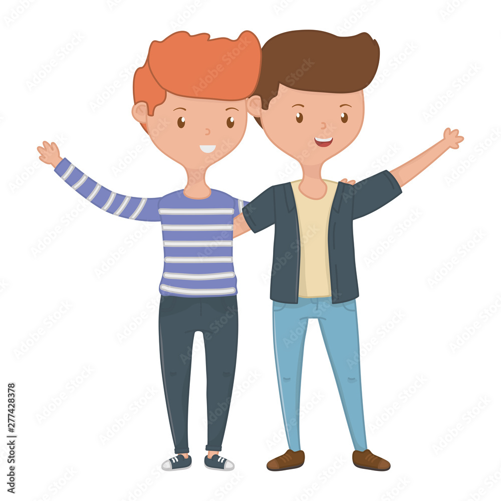 Teenage boys friends design vector illustrator Teenage boys friends design vector illustrator
