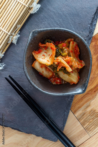 Bowl Spicy Korean Kimchi photo