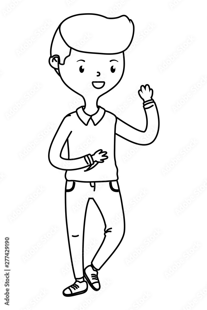Teenager boy cartoon design vector illustrator Teenager boy cartoon design vector illustrator
