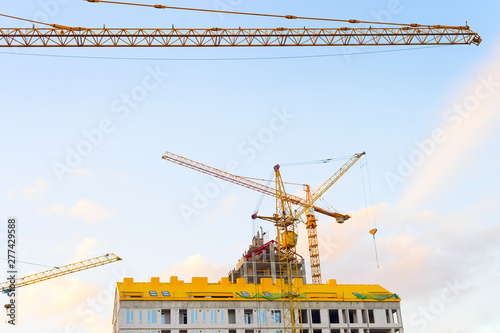 Cranes, construction site, ...