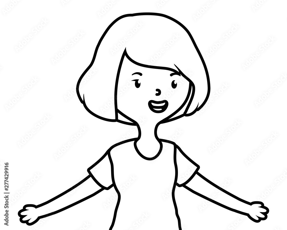 Teenager girl cartoon design vector illustrator Teenager girl cartoon design vector illustrator