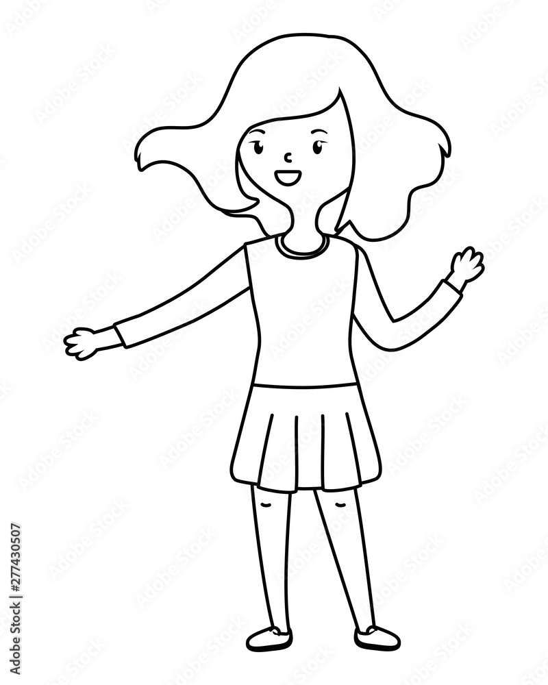 Teenager girl cartoon design vector illustrator Teenager girl cartoon design vector illustrator