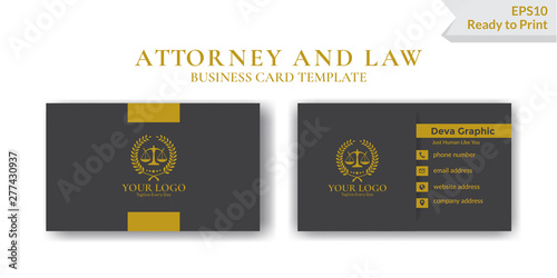 Luxury Law attorney legal business card design template