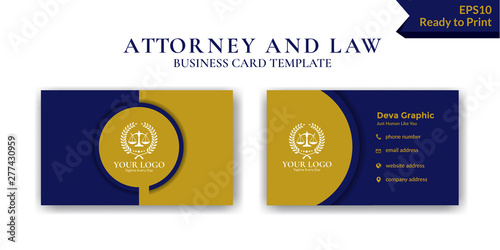 minimalist luxury attorney law business card design template