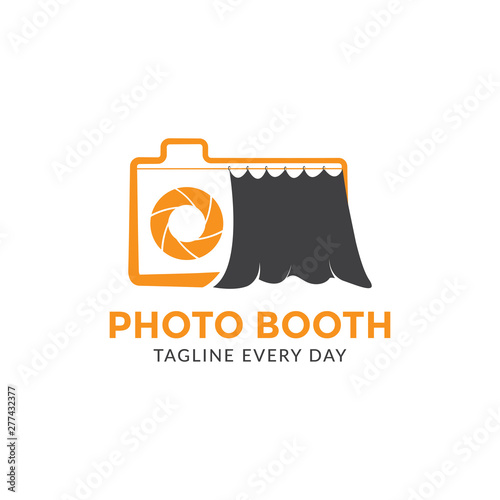 Photo booth logo design template