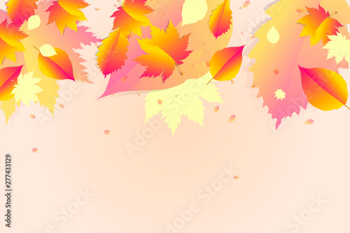 Autumn pink background. Cute abstract beauty background illustration