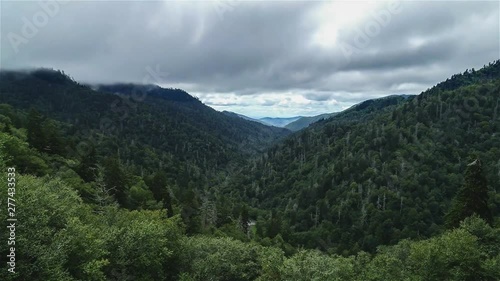 Cinemagraph view of mountains with moving clouds