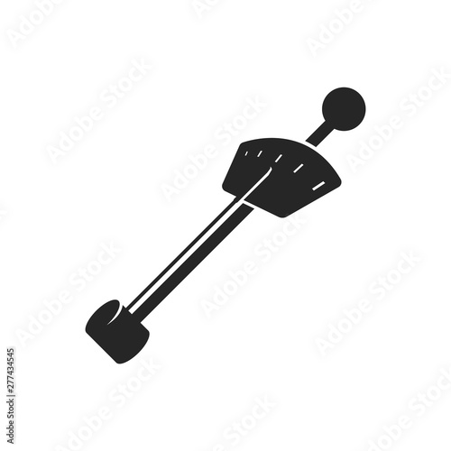 Torque wrench icon in black and white. Vector illustration.