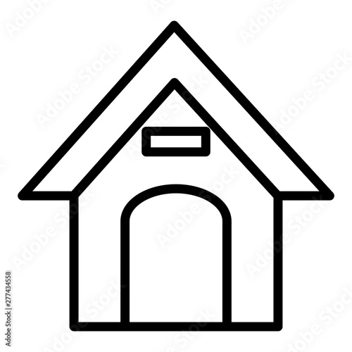 wooden house pet isolated icon