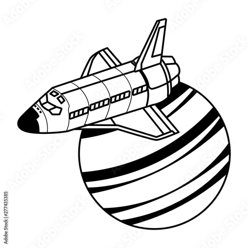 space exploration and planets cartoon