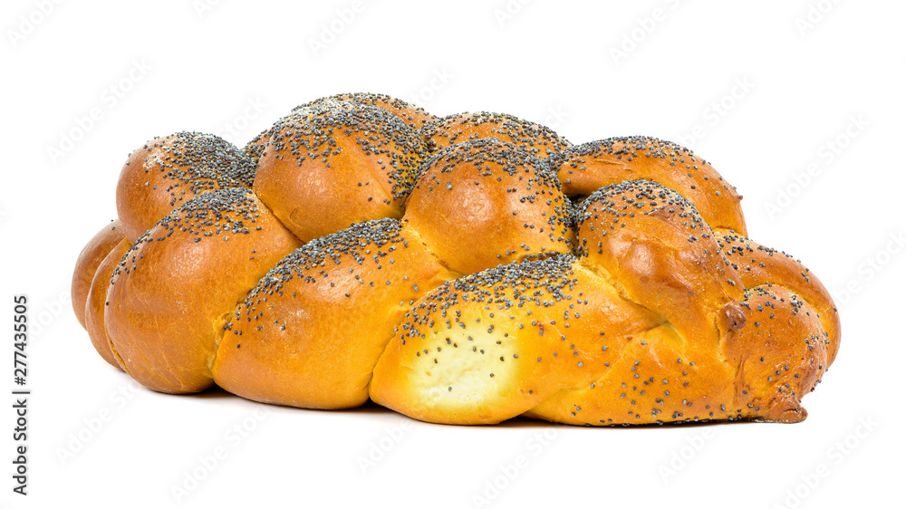 Fototapeta premium Challah bread on white background