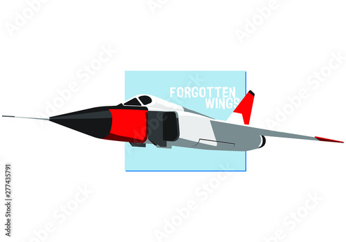 jet fighter in the sky. Avro Canada CF-105 ARROW. vector image for illustration