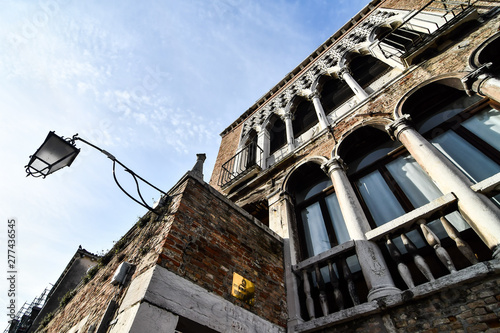 old building, photo as a ba...