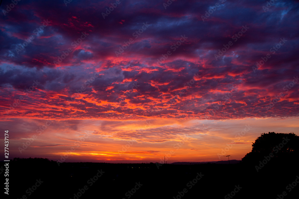 sunset in the mountains