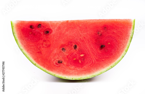 ripe watermelon on white background