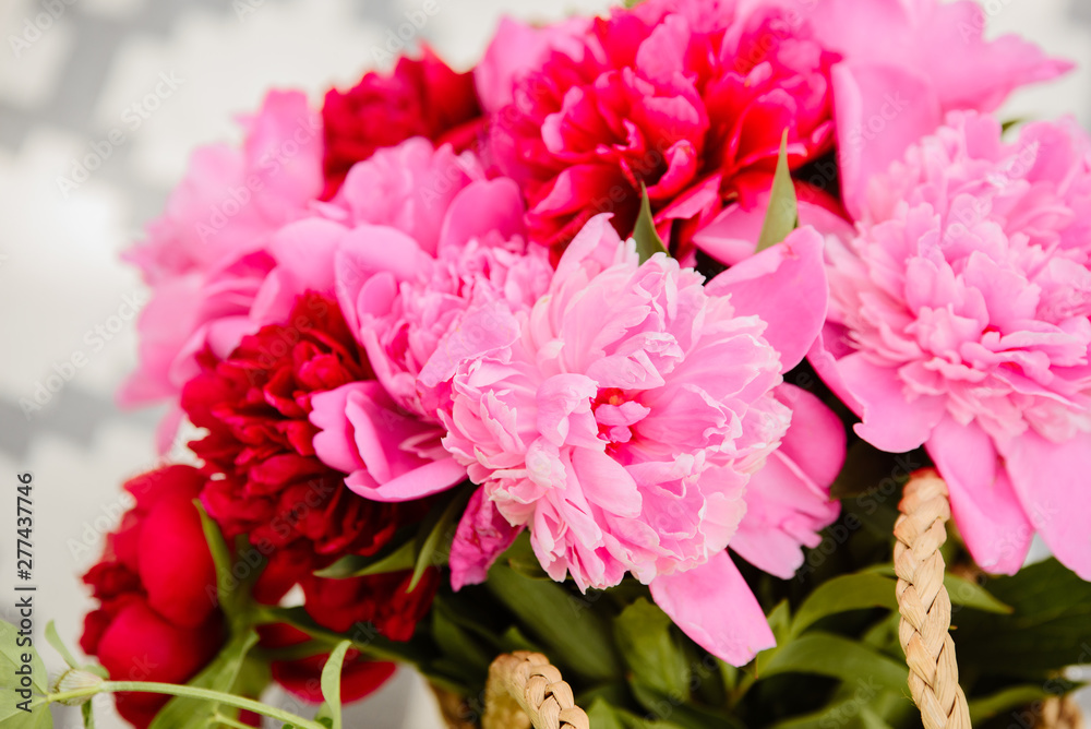 Peonies. A bouquet of peonies. Peonies on the tree Peonies. A bouquet of peonies. Peonies on the tree
