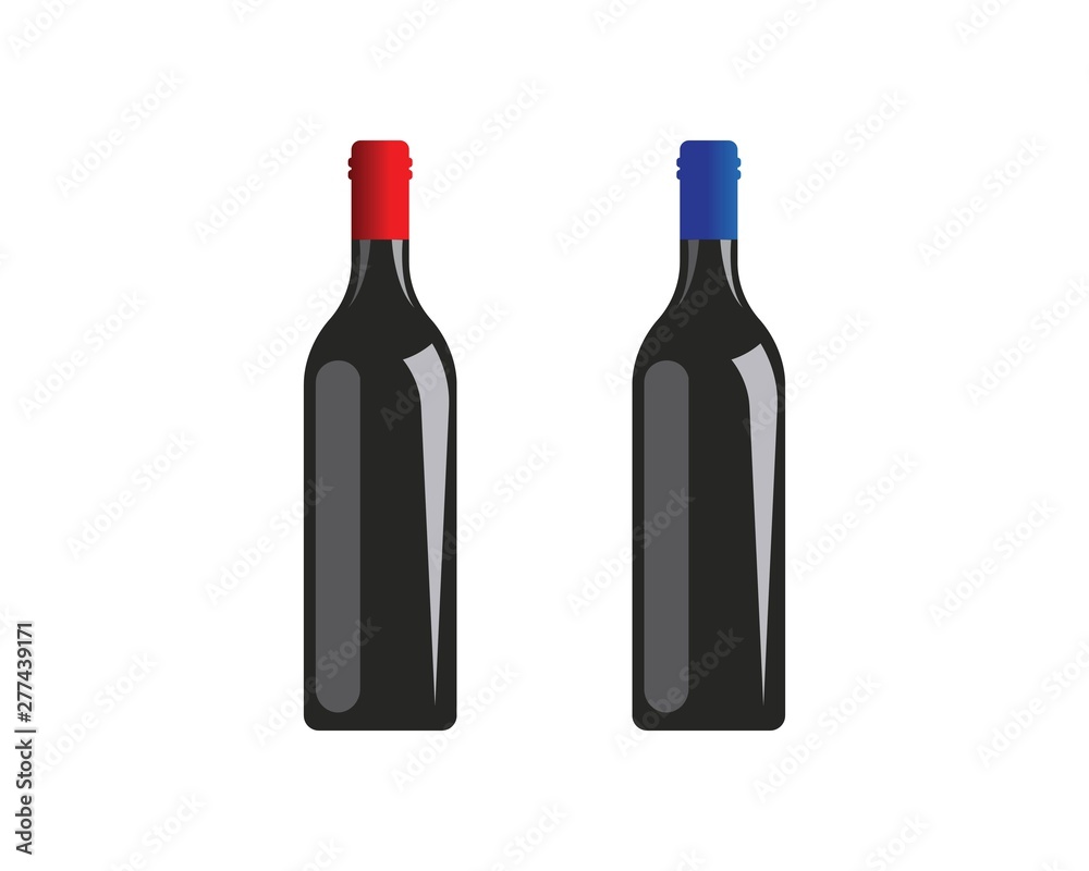 wine bottle logo icon vector illustration design wine bottle logo icon vector illustration design