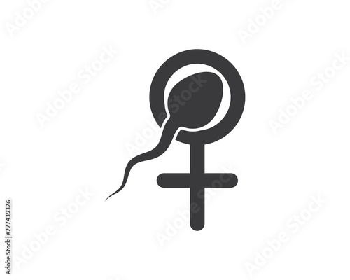 sperm icon logo vector illustration design