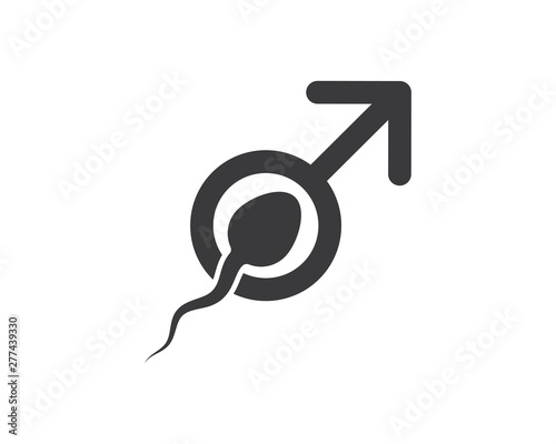 sperm icon logo vector illustration design