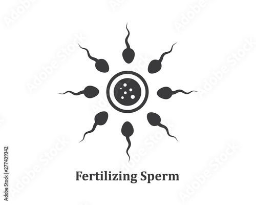sperm icon logo vector illustration design