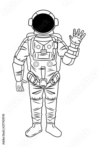 Astronaut space exploration cartoons isolated © Jemastock