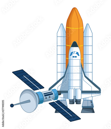 space exploration and planets cartoon