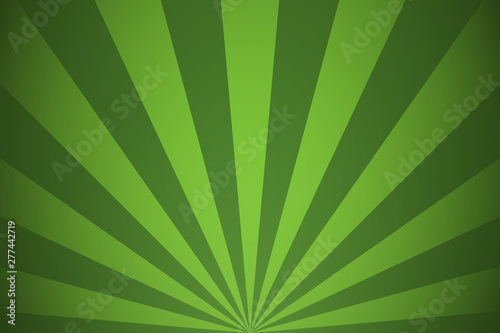 Green beams and rays abstract radial lines background