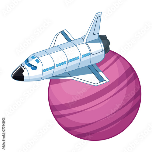 space exploration and planets cartoon