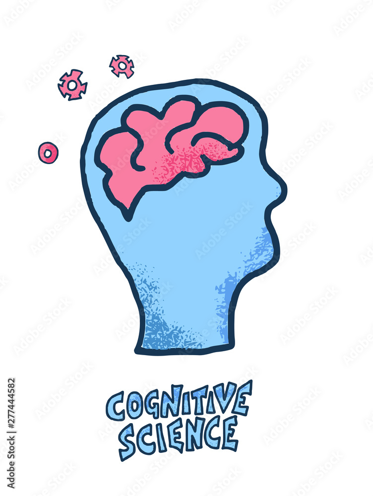 Cognitive science concept. Set of vector elements. Cognitive science concept. Set of vector elements.