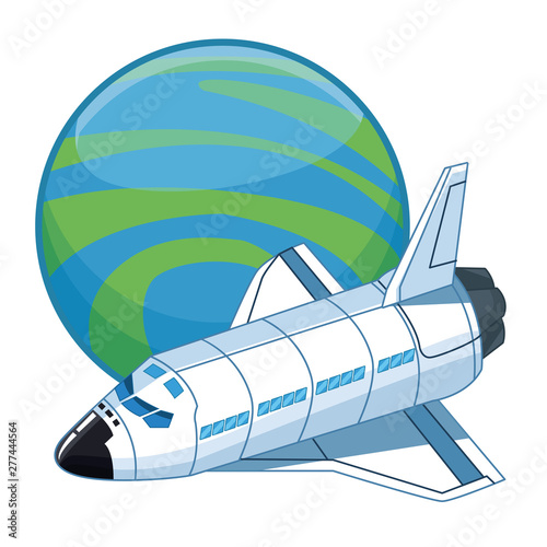 space exploration and planets cartoon