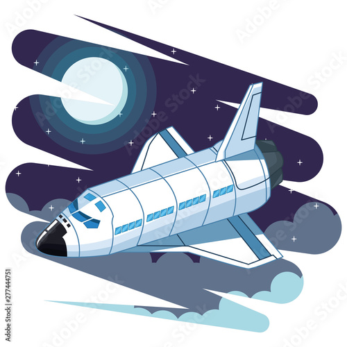 space exploration and planets cartoon