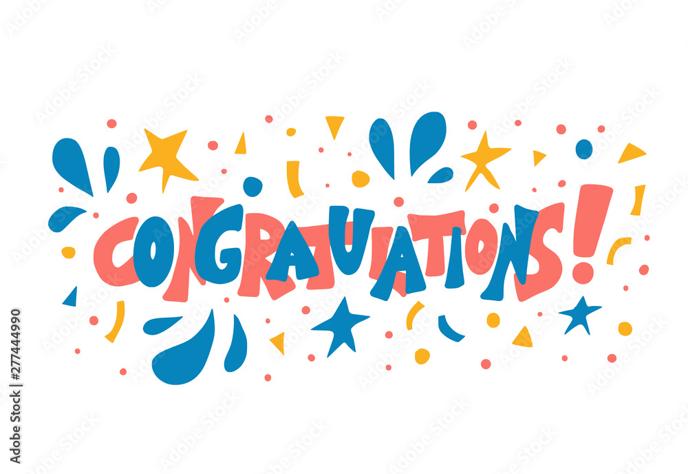 Congratulations quote. Vector concept desing word. Congratulations quote. Vector concept desing word.