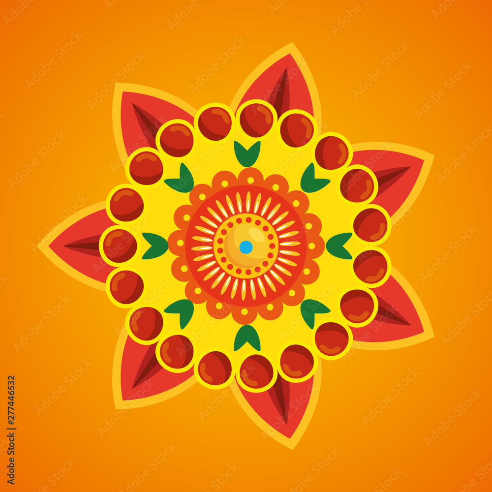 hindu flower with petals traditional decoration hindu flower with petals traditional decoration