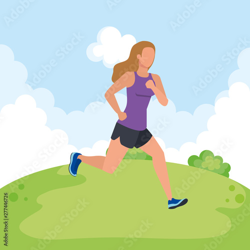 woman running sport lifestyle activity