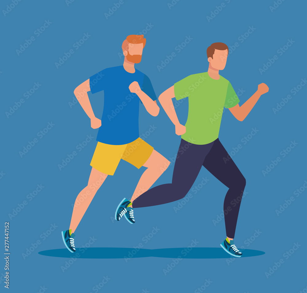 man training running sport activity