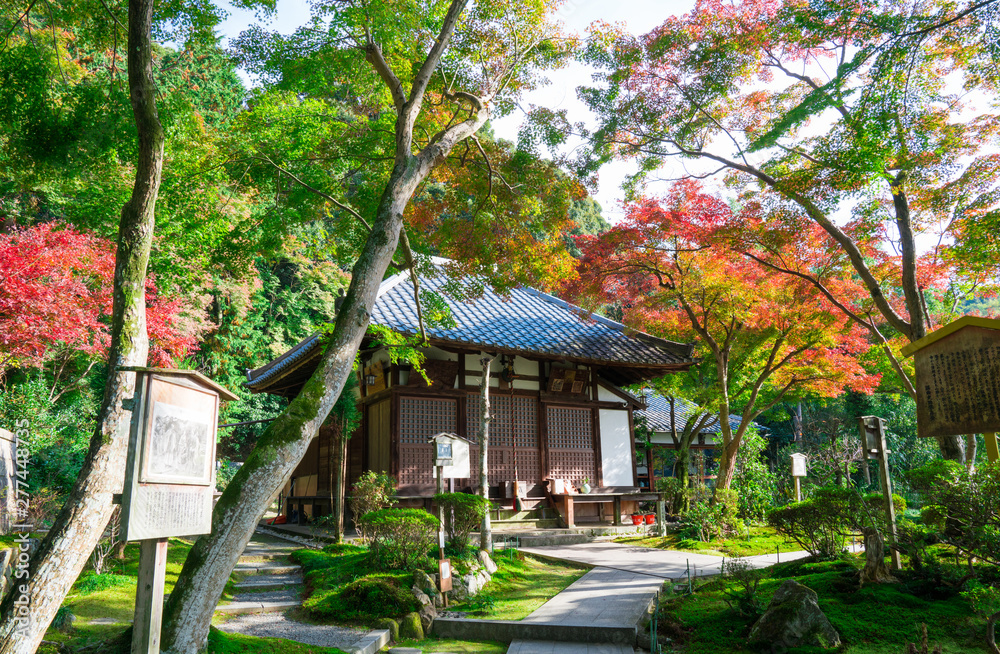 京都　清閑寺の紅葉