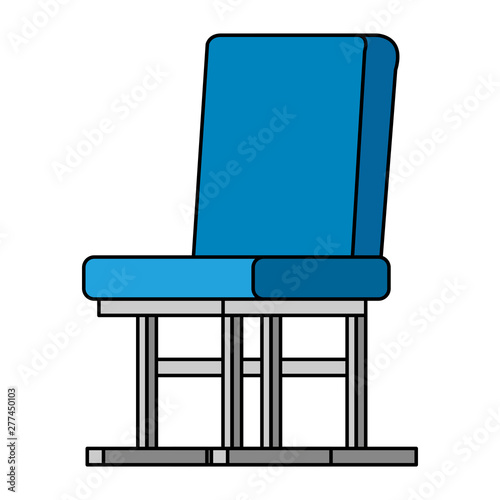 waiting room chair isolated icon