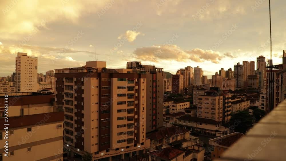 pôr-do-sol na cidade de Santos pôr-do-sol na cidade de Santos